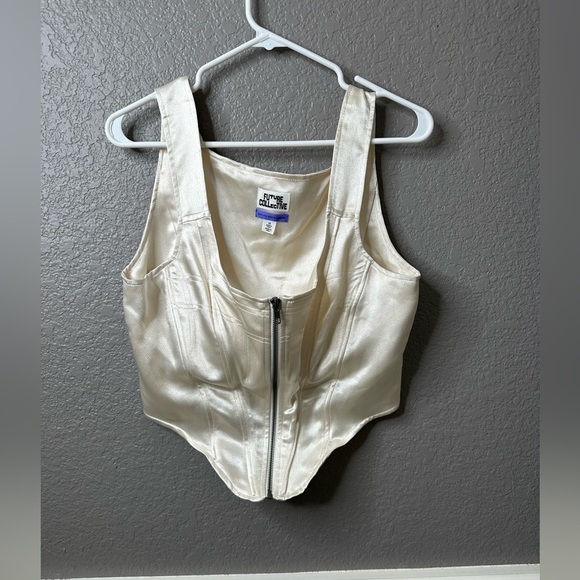 FUTURE COLLECTIVE® Kahlana Barfield Brown® Women's Zip-Front Bustier size 14 - Picture 1 of 7